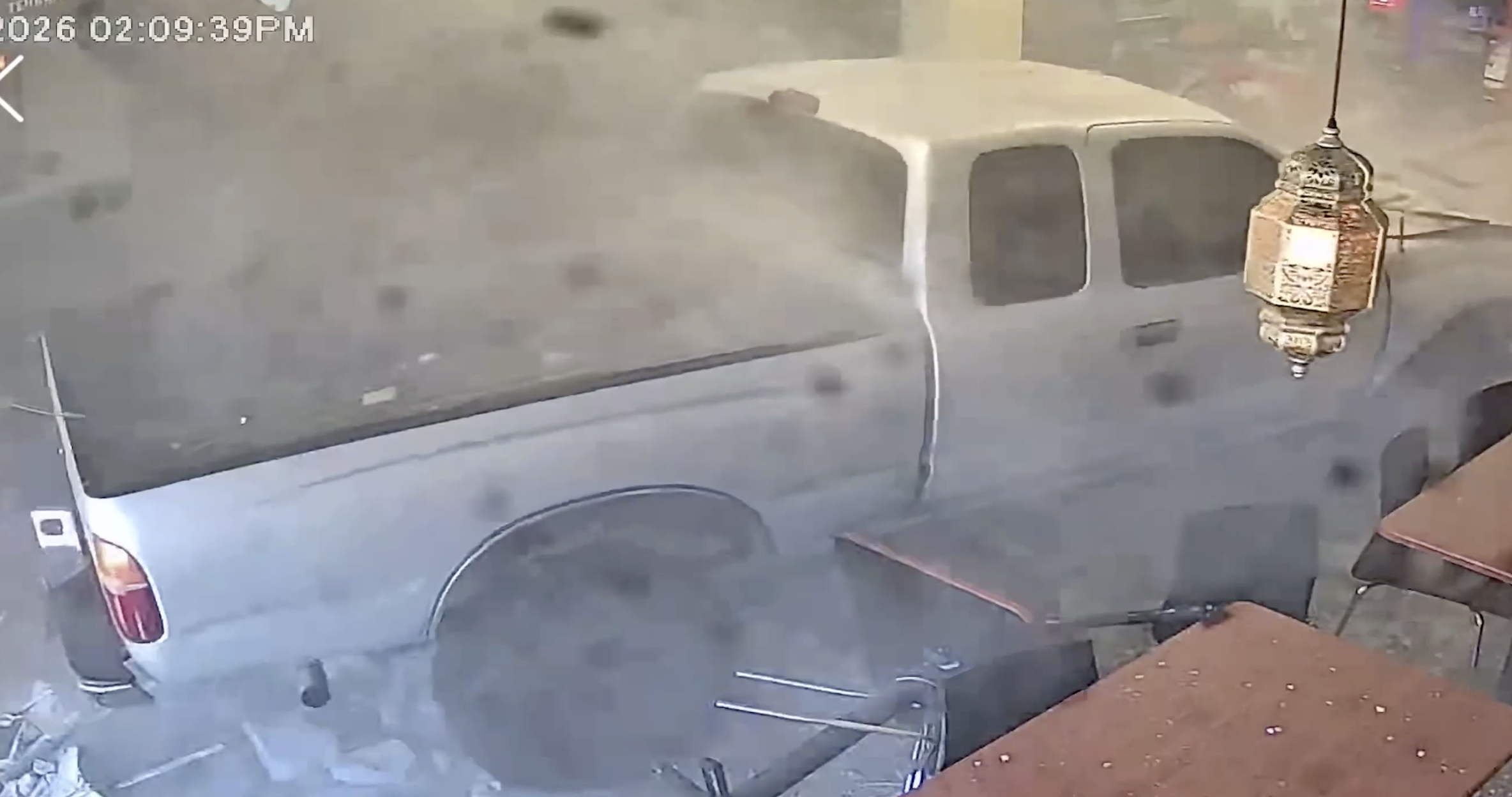 Watch: Suspected drunk driver crashes truck into California restaurant — New Hope Dining news